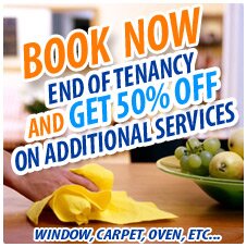 EOT + 50% off additional services (Carpet; upholstery; windows,etc)